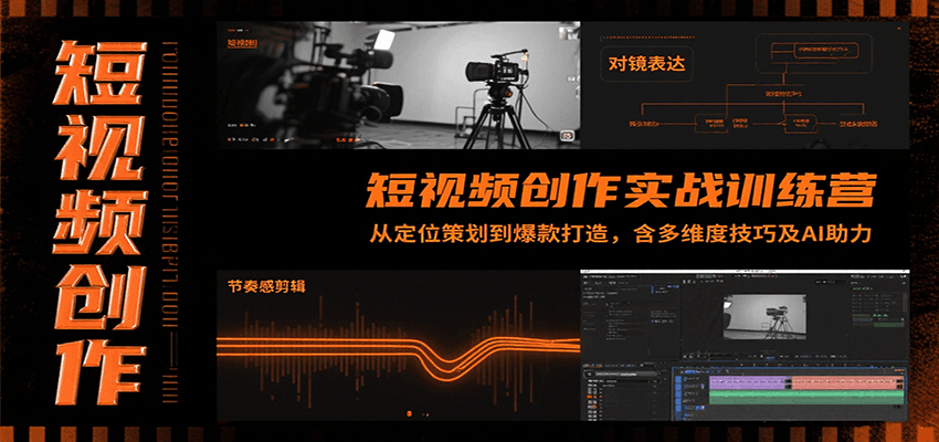 短视频创作实战训练营：从定位策划到爆款打造，含多维度技巧及AI助力 - 福缘创业网