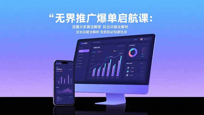 无界推广爆单启航课：流量分发算法解密 后台功能全解析 投放前必知避坑点 - 中创网