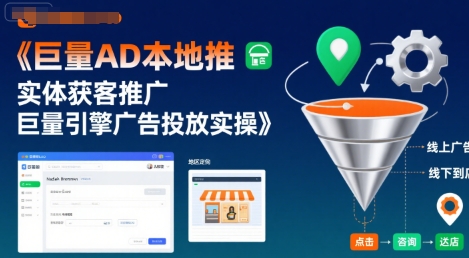 巨量AD本地推实体获客推广，巨量引擎广告投放实操 - 冒泡网赚