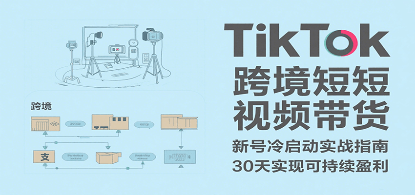 TikTok跨境短视频带货，30天攻克新号冷启动、0-1实现跨境可持续盈利 - 福缘创业网