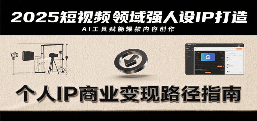 2025短视频领域强人设IP打造，结合爆款案例与AI工具应用，从个人出镜到商业成交转化 - 福缘创业网