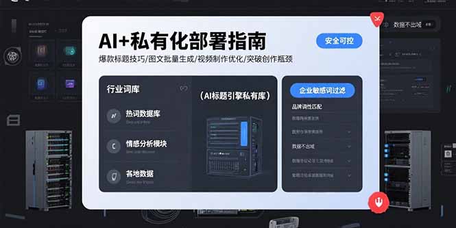 AI+私有化部署指南 爆款标题技巧/图文批量生成/视频制作优化/突破创作瓶颈 - 中创网