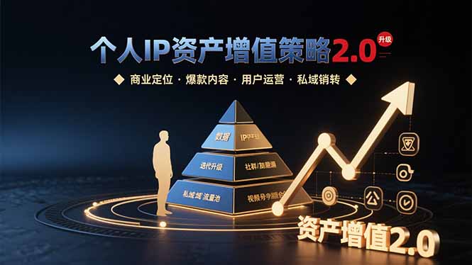 个人IP资产增值策略2.0 拆解商业定位/爆款内容/用户运营/私域销转四大模块 - 中创网