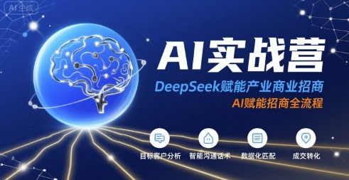 AI实战营：DeepSeek赋能产业商业招商，AI赋能招商全流程 - 冒泡网赚