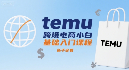 temu跨境电商小白基础入门课程，新手必看 - 冒泡网赚