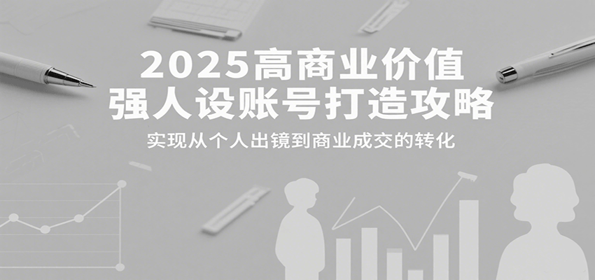 2025高商业价值强人设账号打造攻略,实现从个人出镜到商业成交的转化-紫橙网创项目网