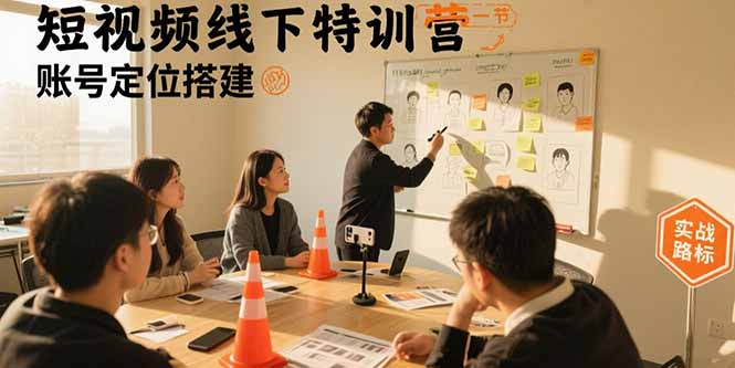 短视频线下特训营：账号定位搭建/口播号拍摄剪辑/直播间流量入口/变现实战 - 中创网