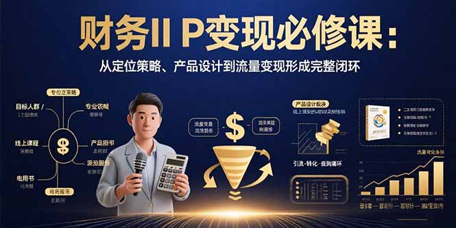 财务IP变现必修课：从定位策略、产品设计到流量变现形成完整闭环 - 中创网