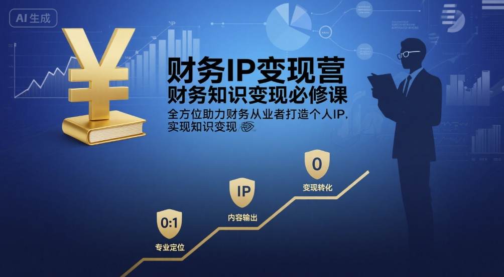 财务IP变现营,财务知识变现必修课,全方位助力财务从业者打造个人IP,实现知识变现-紫橙网创项目网