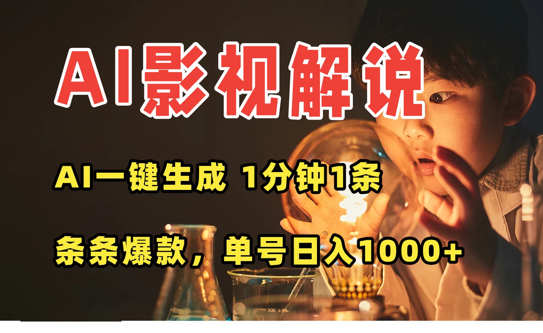 AI一键生成影视解说视频，无需剪辑1分钟1条，条条爆款，多平台变现日入... - 中创网