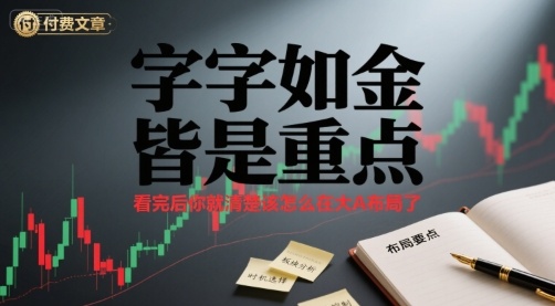 付费文章：字字如金 皆是重点， 看完后 你就清楚该怎么在大A布局了 - 冒泡网赚