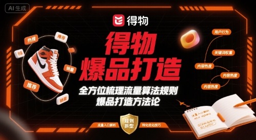 得物爆品打造，全方位梳理得物流量算法规则爆品打造规则 - 冒泡网赚
