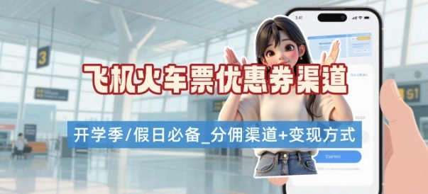 学生党必看！机票火车票优惠券申请渠道 + 项目打法，开学季节日速存 - 冒泡网赚