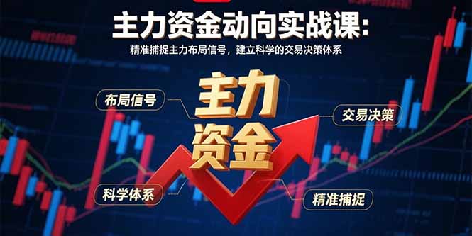 主力资金动向实战课-8月：精准捕捉主力布局信号，建立科学的交易决策体系 - 中创网