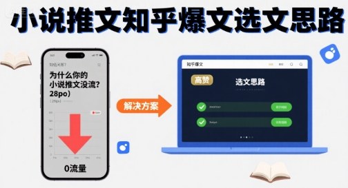 为什么你的小说推文没流量?小说推文知乎爆文选文思路-紫橙网创项目网