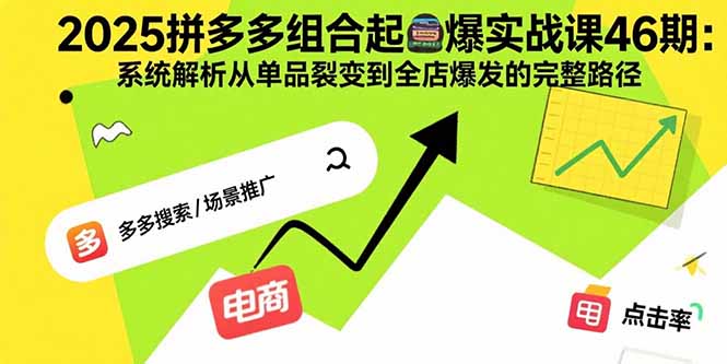 2025拼多多组合起爆实战课46期：系统解析从单品裂变到全店爆发的完整路径 - 中创网