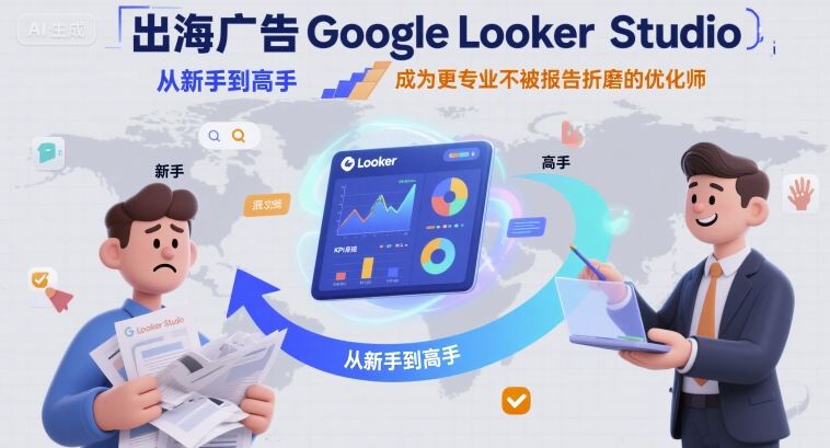 出海广告Google Looker Studio从新手到高手，成为更专业不被报告折磨的优化师 - 冒泡网赚