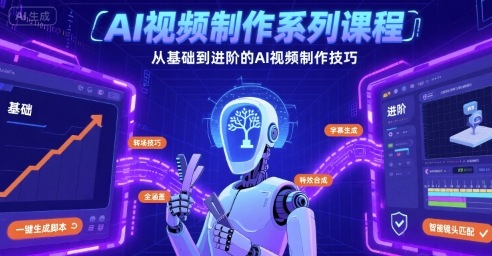 AI视频制作系列课程，从基础到进阶的AI视频制作技巧全涵盖 - 冒泡网赚