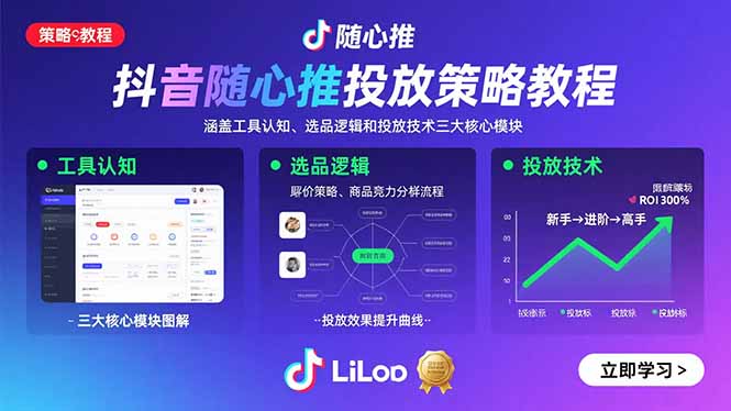 抖音随心推投放策略教程：涵盖工具认知、选品逻辑和投放技术三大核心模块 - 中创网