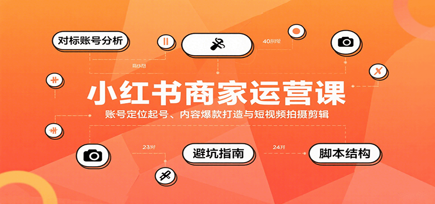 小红书商家运营课，账号定位起号、内容爆款打造与短视频拍摄剪辑 - 福缘创业网
