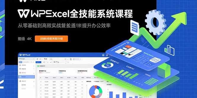 WPS Excel全技能系统课程:从零基础到高阶实战全覆盖,全面提升办公效率-紫橙网创项目网