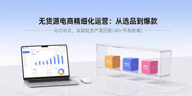 无货源电商精细化运营：从选品到爆款，实现轻资产高回报(40+节系统课) - 中创网