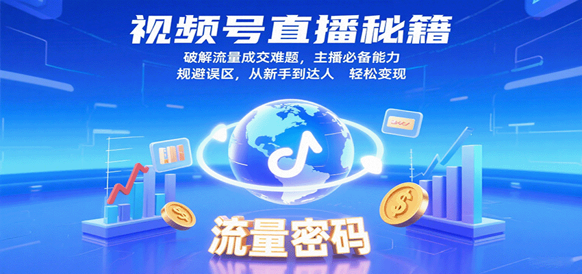 视频号直播秘籍，破解流量成交难题，主播必备能力，规避误区，从新手到达人轻松变现 - 福缘创业网