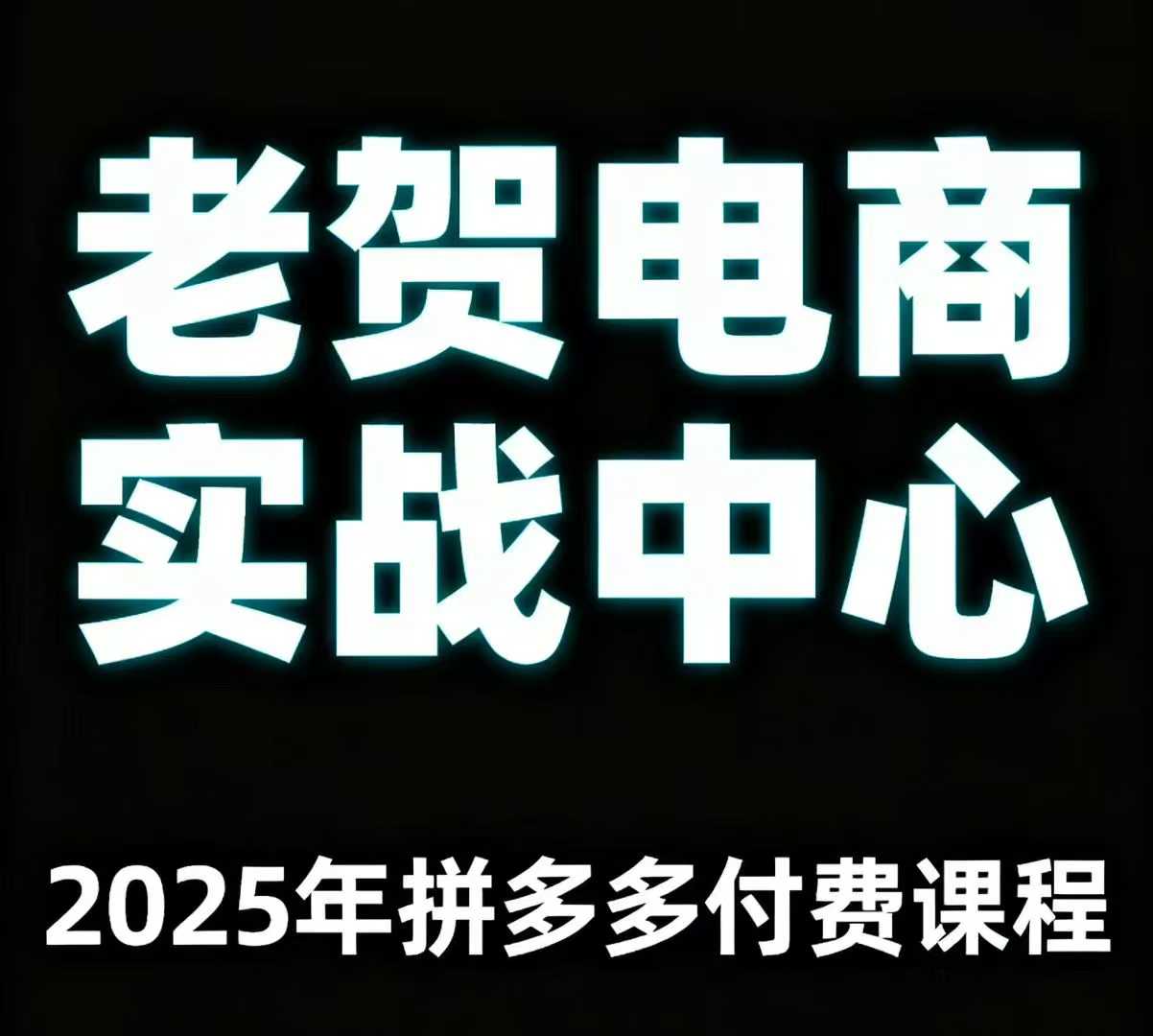 老贺电商2025年拼多多付费课程,用通俗易懂的方法告诉你多多怎么玩-紫橙网创项目网