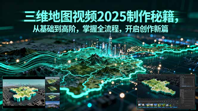 三维地图视频2025制作秘籍,从基础到高阶,掌握全流程,开启创作新篇-紫橙网创项目网