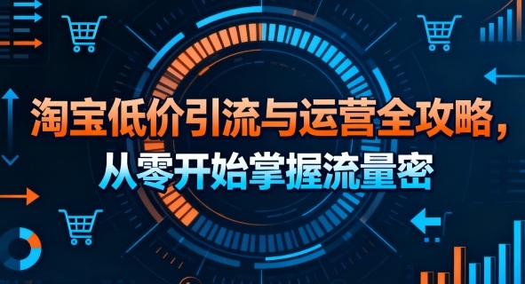 淘宝低价引流与运营全攻略,从零开始掌握流量密码-紫橙网创项目网