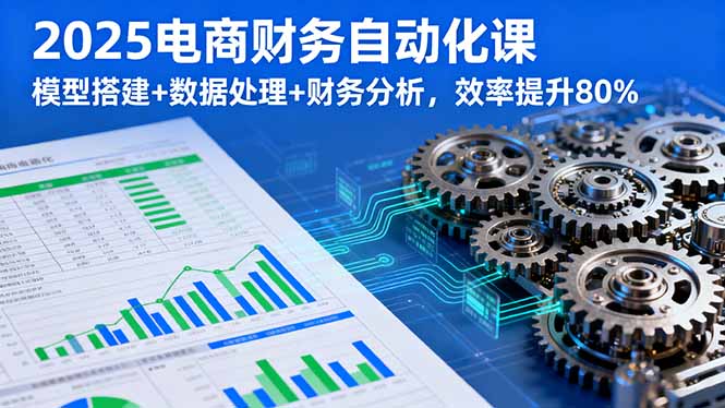 2025电商财务自动化课，模型搭建+数据处理+财务分析，效率提升80% - 中创网