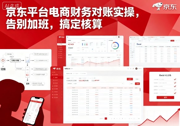 京东平台电商财务对账实操，告别加班，搞定核算 - 冒泡网赚