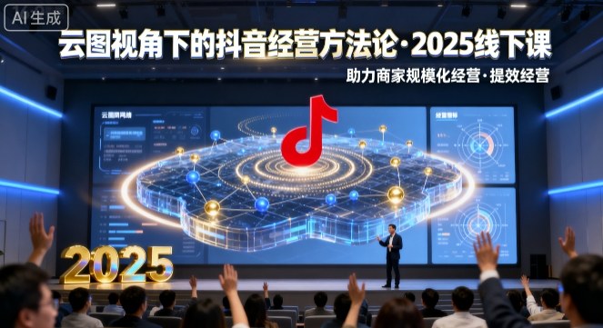 云图视角下的抖音经营方法论，2025线下课，助力商家规模化经营，提效经营（录音+字幕） - 冒泡网赚