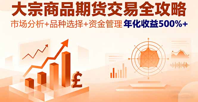 大宗商品期货交易全攻略，市场分析+品种选择+资金管理，年化收益500%+ - 中创网