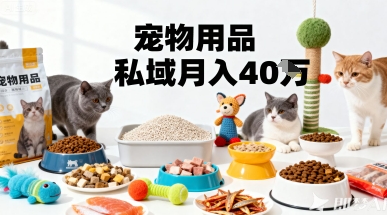 月变现40个！宠物用品私域运营的精准掘金之道玩法 - 冒泡网赚