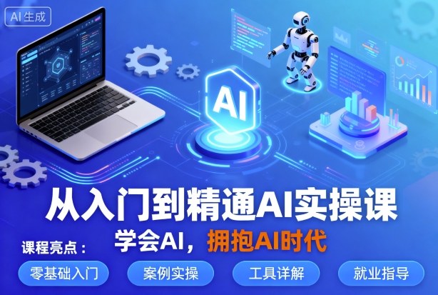 从入门到精通AI实操课，学会AI，拥抱AI时代 - 冒泡网赚