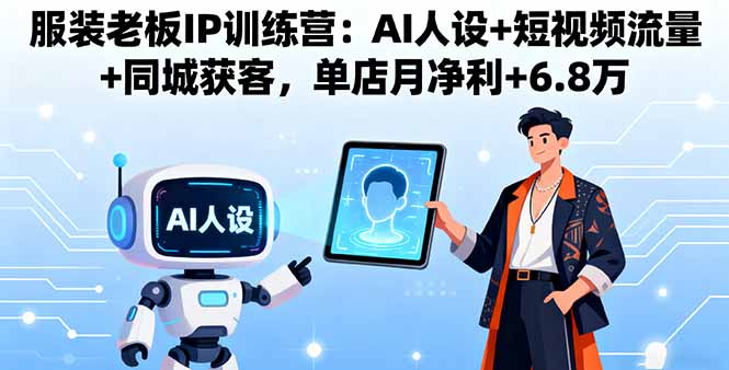 服装老板IP训练营：AI人设+短视频流量+同城获客，单店月净利+6.8万 - 中创网