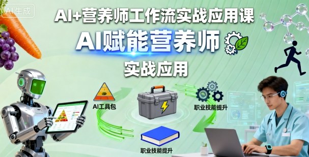 AI+营养师工作流实战应用课，AI赋能营养师-紫橙网创项目网