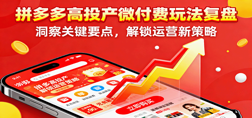 拼多多高投产微付费玩法复盘,洞察关键要点,解锁运营新策略-紫橙网创项目网