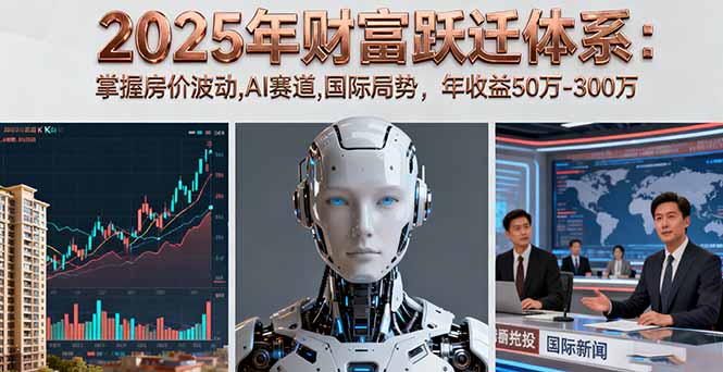 2025年财富跃迁体系:掌握房价波动,AI赛道,国际局势,年收益50万-300万-紫橙网创项目网