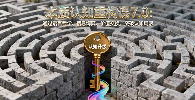 本质认知重构课7.0：通过语言哲学、信息博弈、价值交换，突破认知局限 - 中创网