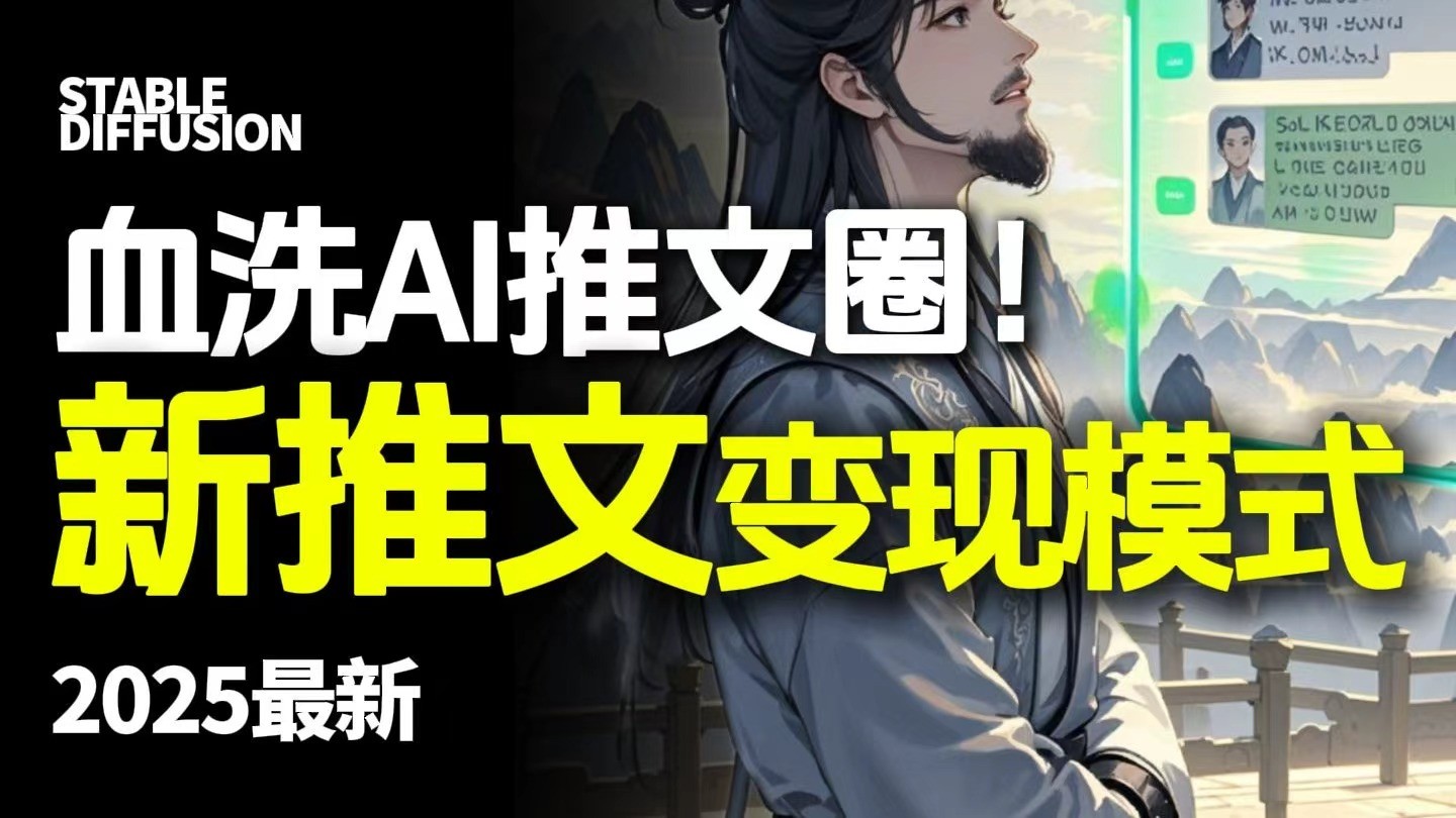 最新AI动态电影漫画小说推文，全流程实操教学，小白也能月入1万+ - 福缘创业网