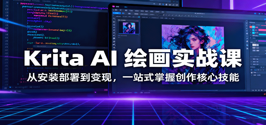 Krita AI 绘画实战课：从安装部署到变现，一站式掌握创作核心技能 - 福缘创业网