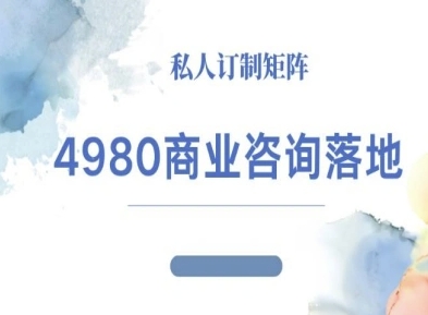 4980商业咨询师落地课程-ip运营高客单教程-紫橙网创项目网