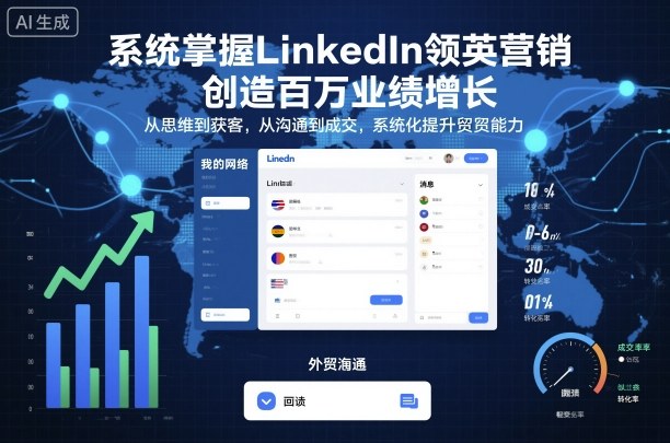 系统掌握LinkedIn领英营销,创造百万业绩增长,从思维到获客,从沟通到成交,系统化提升外贸能力-紫橙网创项目网