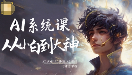 AI系统课程，从小白到大神系统学AI，AI声音-AI绘画-AI视频一门课全掌握 - 冒泡网赚