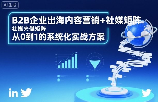 B2B企业出海内容营销+社媒矩阵，从0到1的系统化实战方案 - 冒泡网赚
