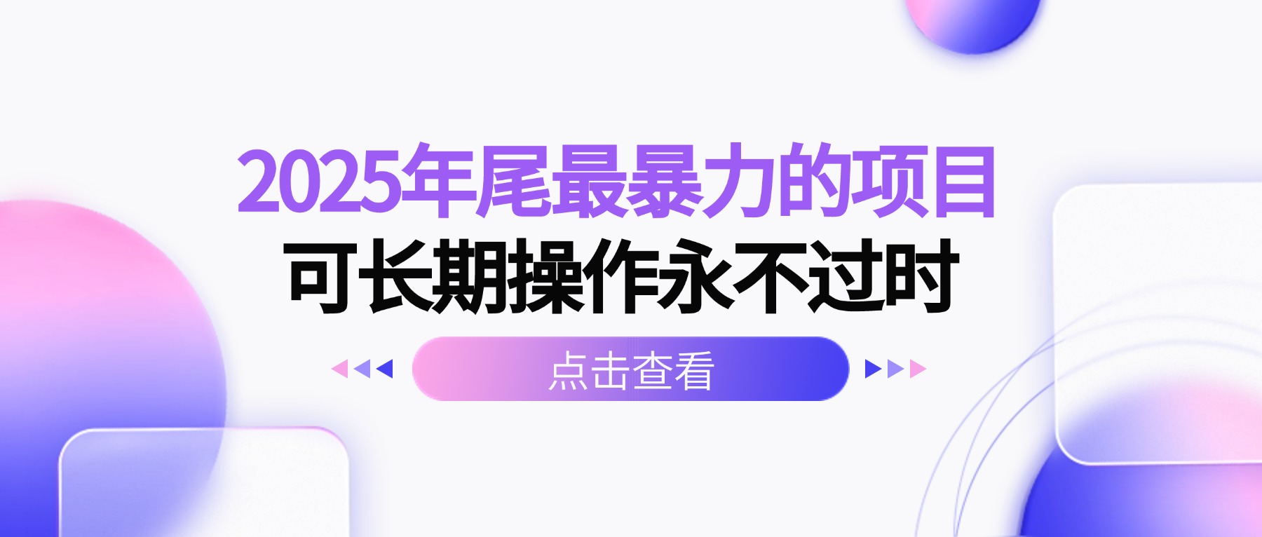 2025年尾最暴力的项目可长期操作永不过时 - 中创网