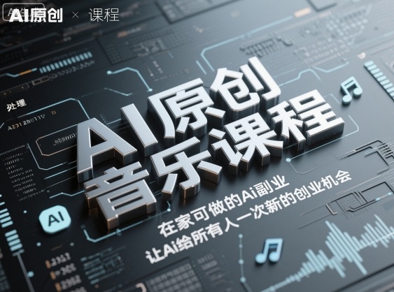 AI原创音乐课程,在家可做的Ai副业,让Ai给所有人一次新的创业机会-紫橙网创项目网