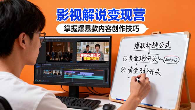 影视解说变现营:通过30+实战案例爆款内容创作技巧,掌握影视解说盈利密码-紫橙网创项目网